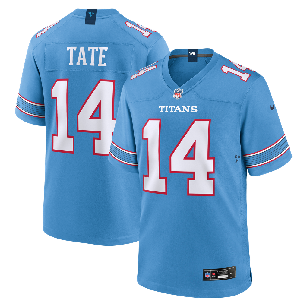 Men's Tennessee Titans Carnell Tate Nike Light Blue Team Game Jersey - Image 1