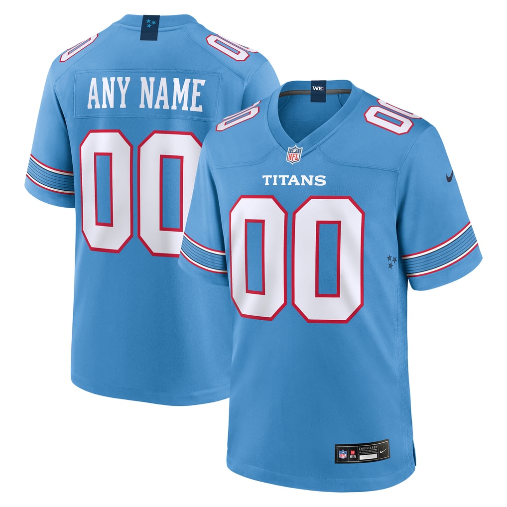 Men's Tennessee Titans Nike Light Blue Game Custom Jersey - Image 2