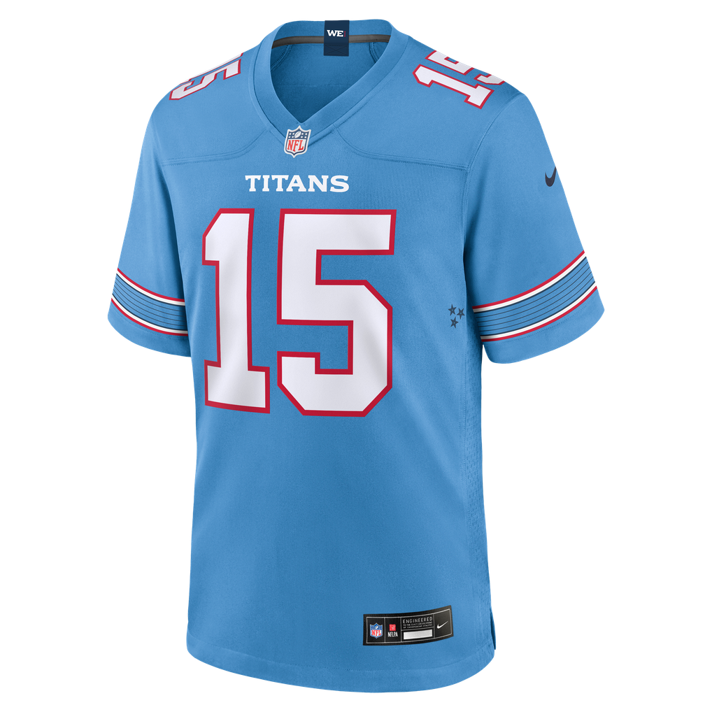 Men's Tennessee Titans Keldric Faulk Nike Light Blue Team Game Jersey - Image 3