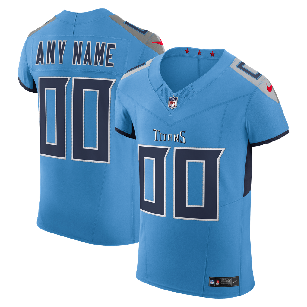 Men's Tennessee Titans Nike Light Blue Team Vapor F.U.S.E. Elite Custom Jersey - Image 1