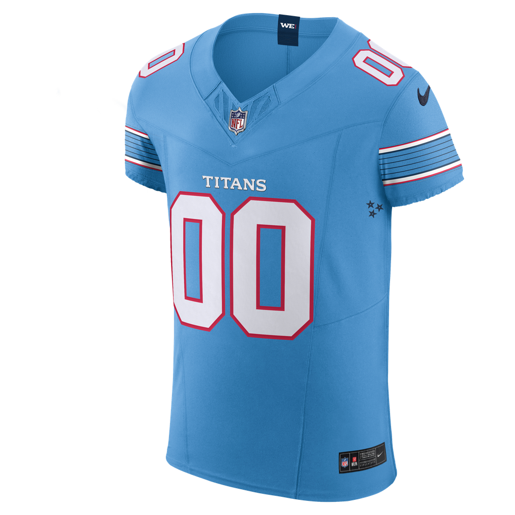 Men's Tennessee Titans Nike Light Blue Vapor F.U.S.E. Elite Custom Jersey - Image 3