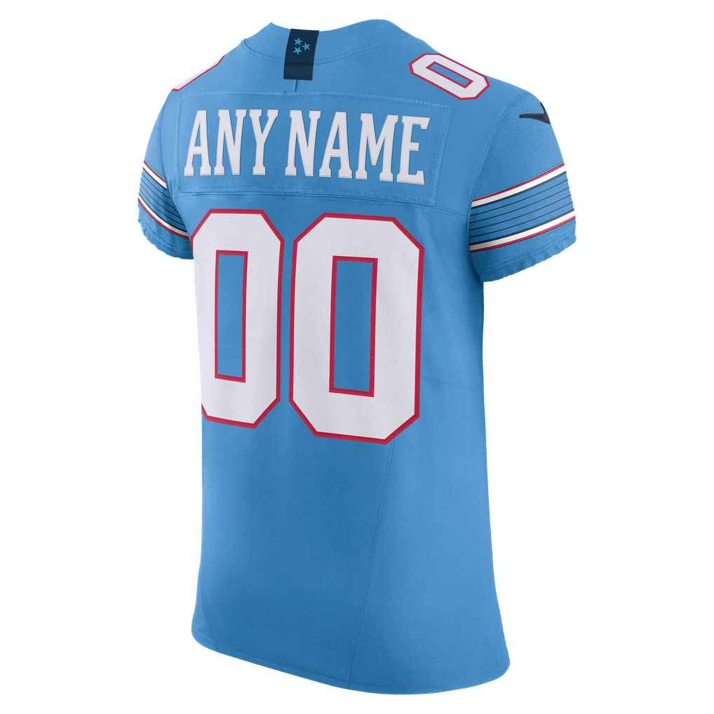 Men's Tennessee Titans Nike Light Blue Vapor F.U.S.E. Elite Custom Jersey - Image 4