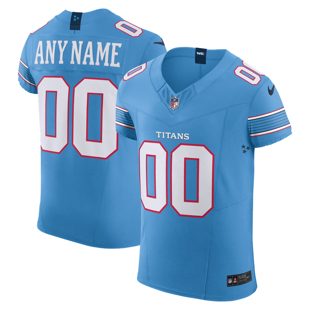 Men's Tennessee Titans Nike Light Blue Vapor F.U.S.E. Elite Custom Jersey - Image 1