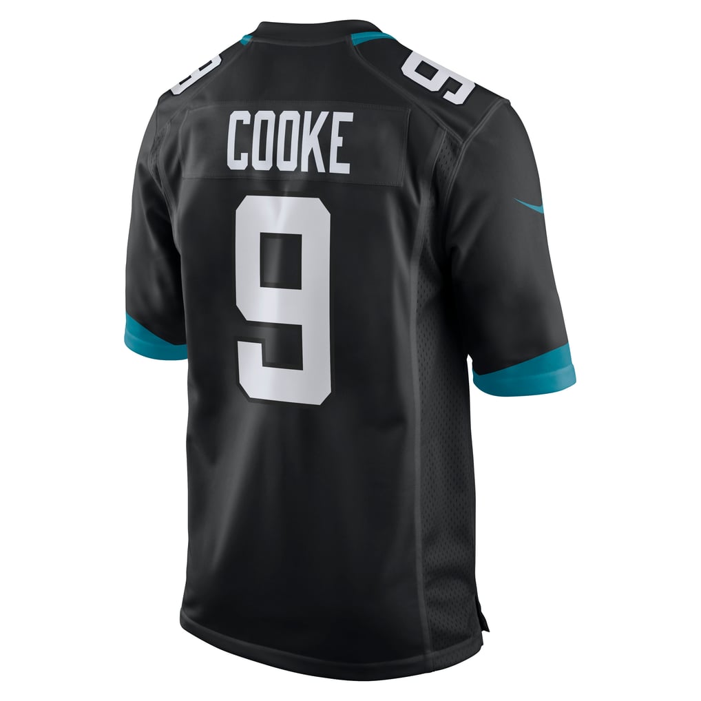 Men's Jacksonville Jaguars Logan Cooke Nike Black Game Jersey - Image 4