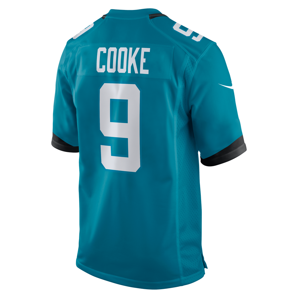 Men's Jacksonville Jaguars Logan Cooke Nike Teal Game Jersey - Image 4