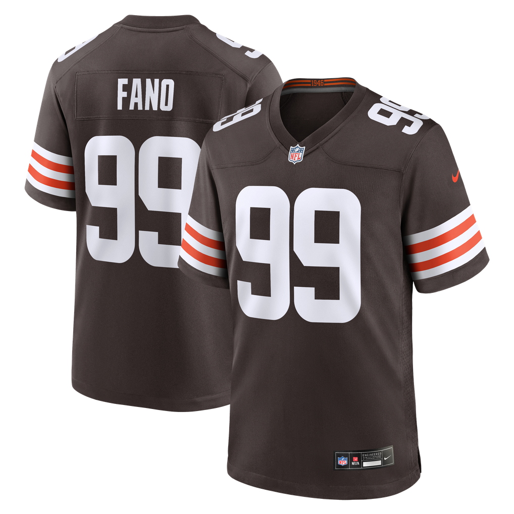 Men's Cleveland Browns Logan Fano Nike Brown Team Game Jersey - Image 1