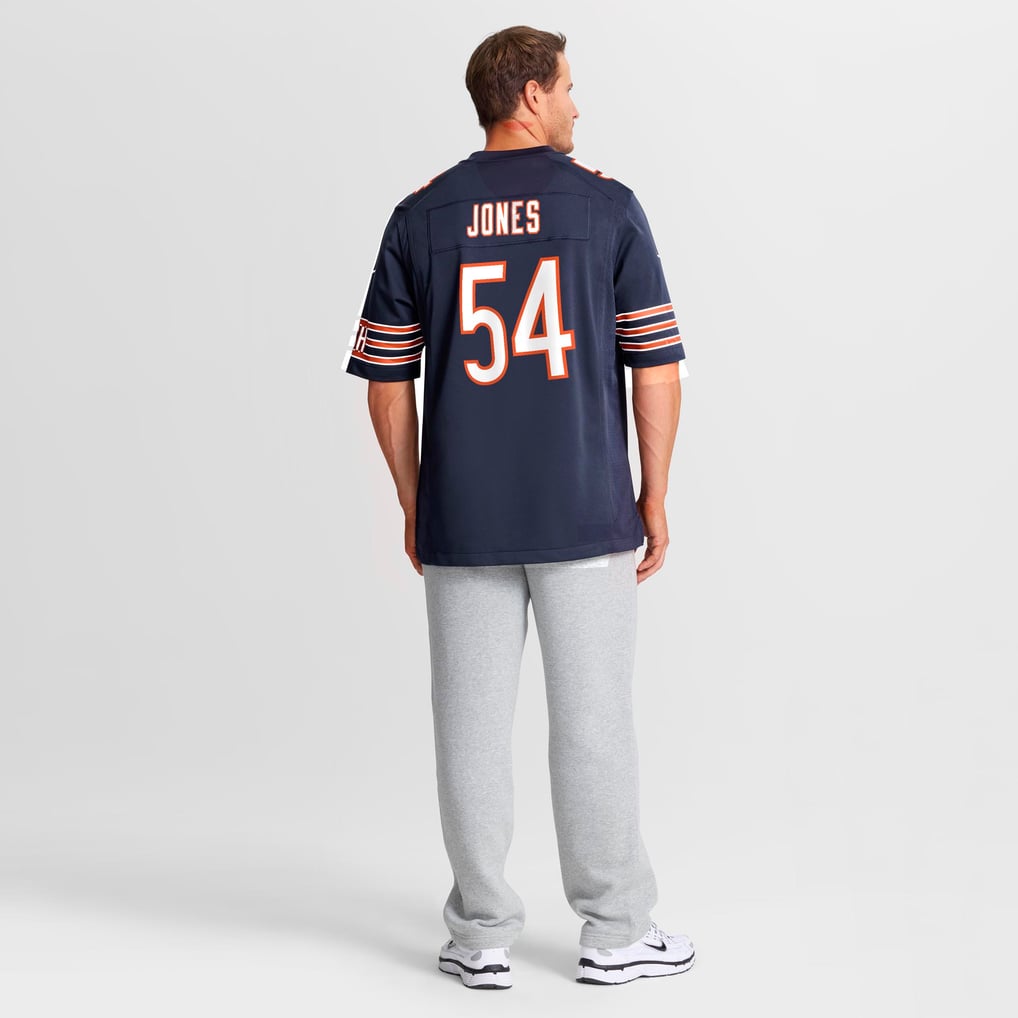 Men's Chicago Bears Logan Jones Nike Navy Team Game Jersey - Image 4