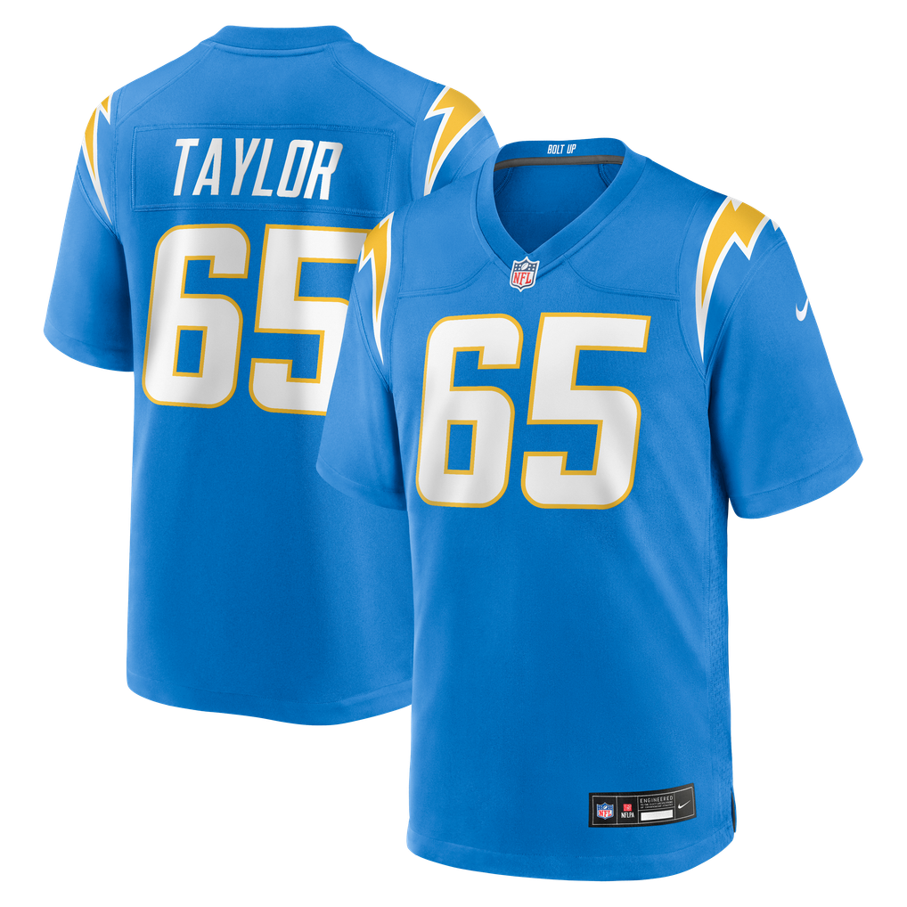 Men's Los Angeles Chargers Logan Taylor Nike Powder Blue Team Game Jersey - Image 2