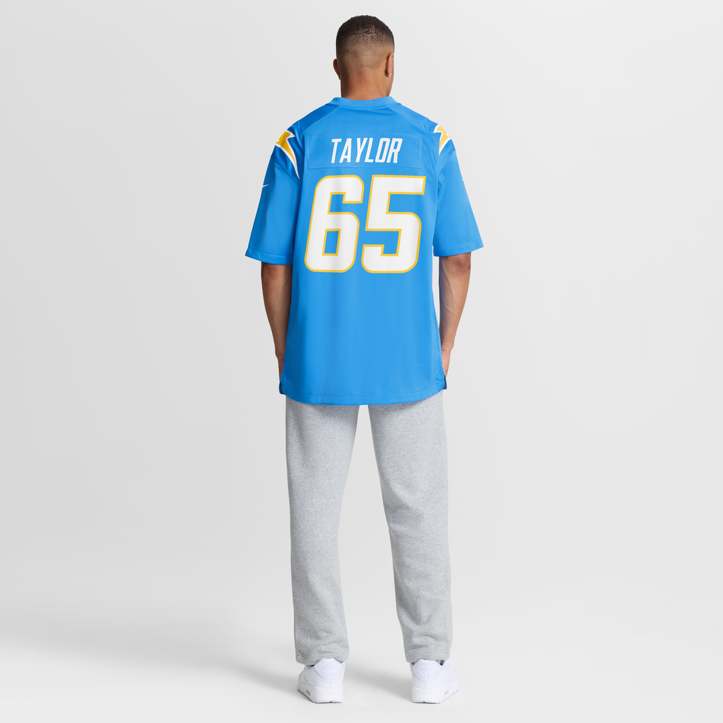 Men's Los Angeles Chargers Logan Taylor Nike Powder Blue Team Game Jersey - Image 4