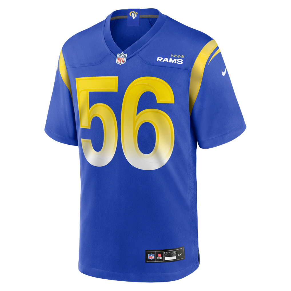 Men's Los Angeles Rams London Fletcher Nike Royal Game Retired Player Jersey - Image 3