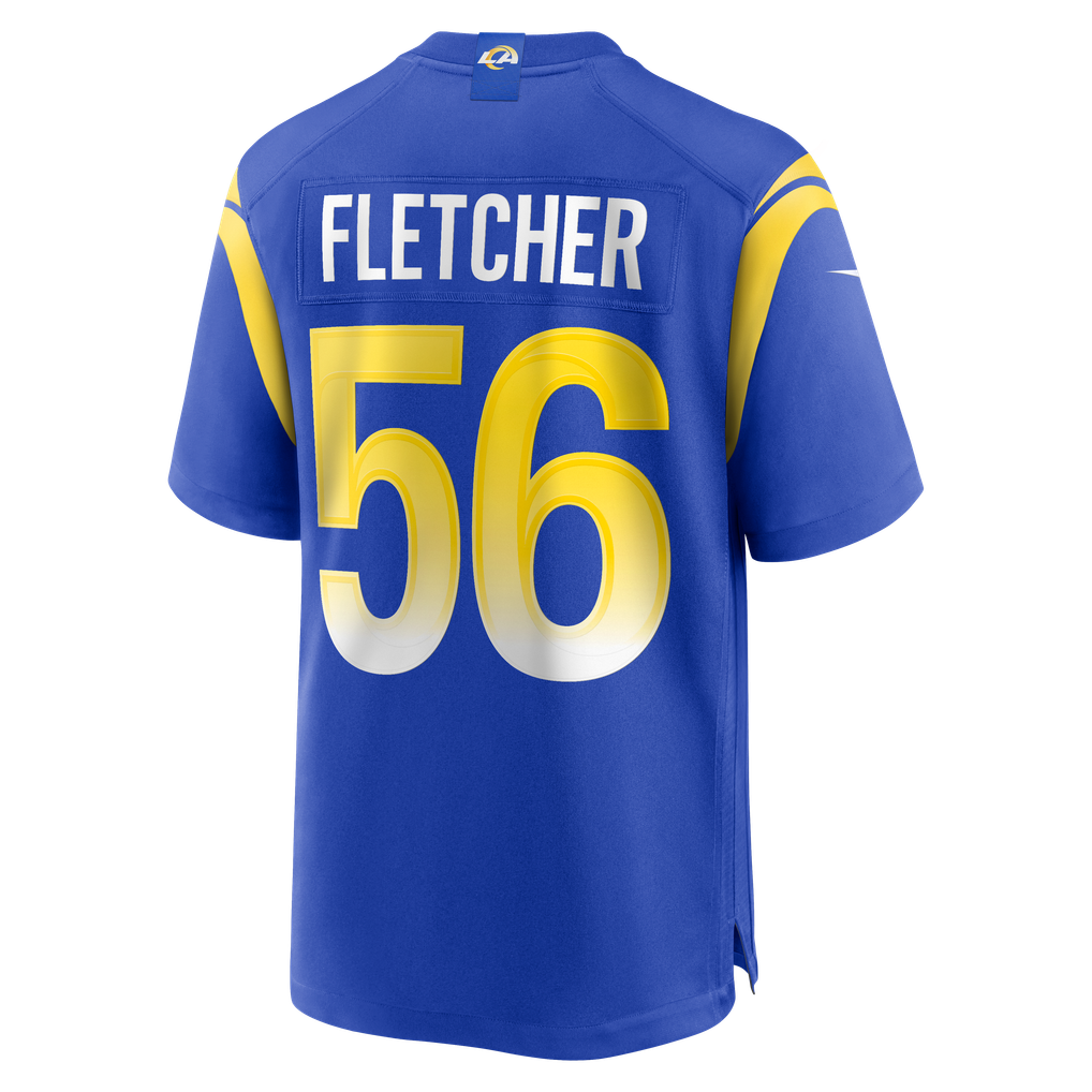 Men's Los Angeles Rams London Fletcher Nike Royal Game Retired Player Jersey - Image 4