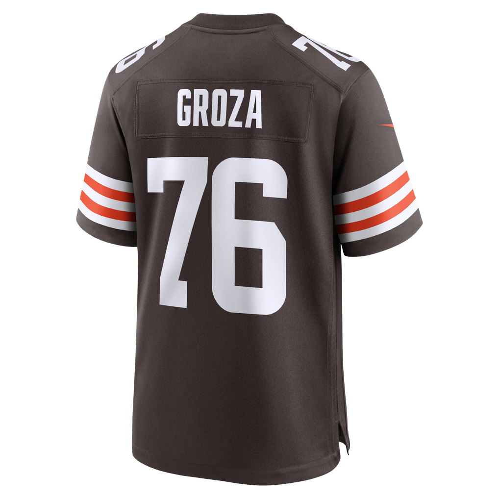Men's Cleveland Browns Lou Groza Nike Brown Game Retired Player Jersey - Image 4
