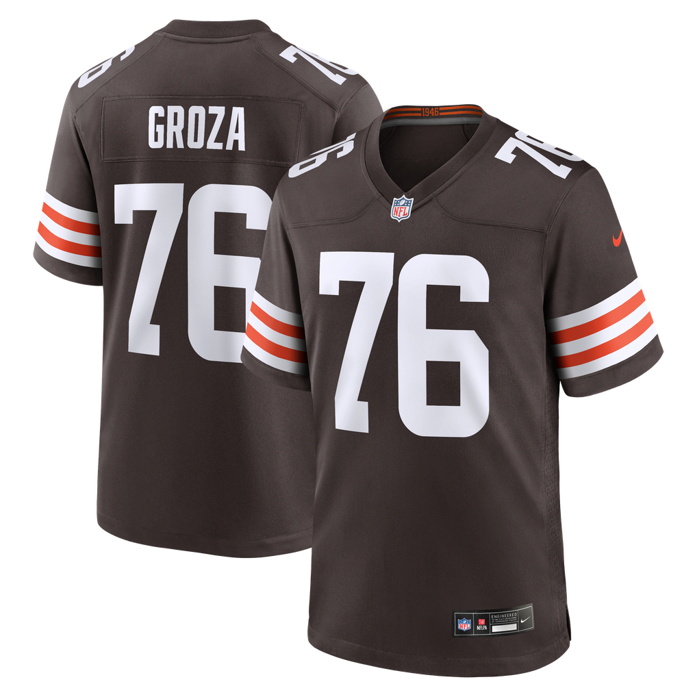Men's Cleveland Browns Lou Groza Nike Brown Game Retired Player Jersey - Image 1