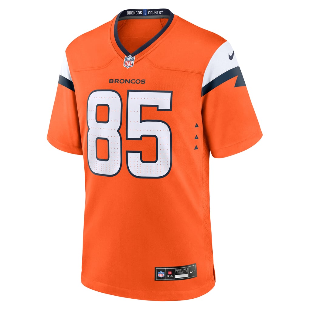 Men's Denver Broncos Lucas Krull Nike  Orange Team Game Jersey - Image 3