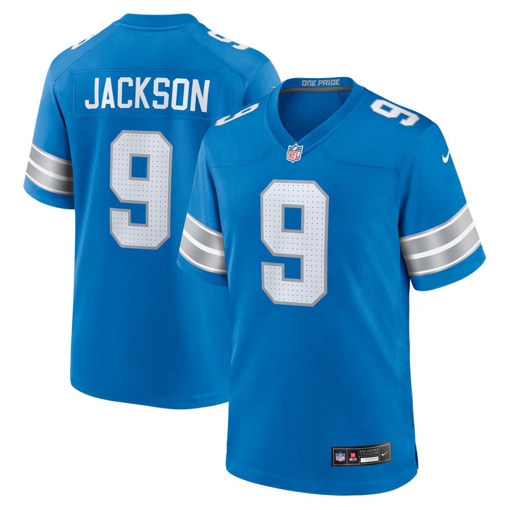 Men's Detroit Lions Lucky Jackson Nike Blue Team Game Jersey - Image 2