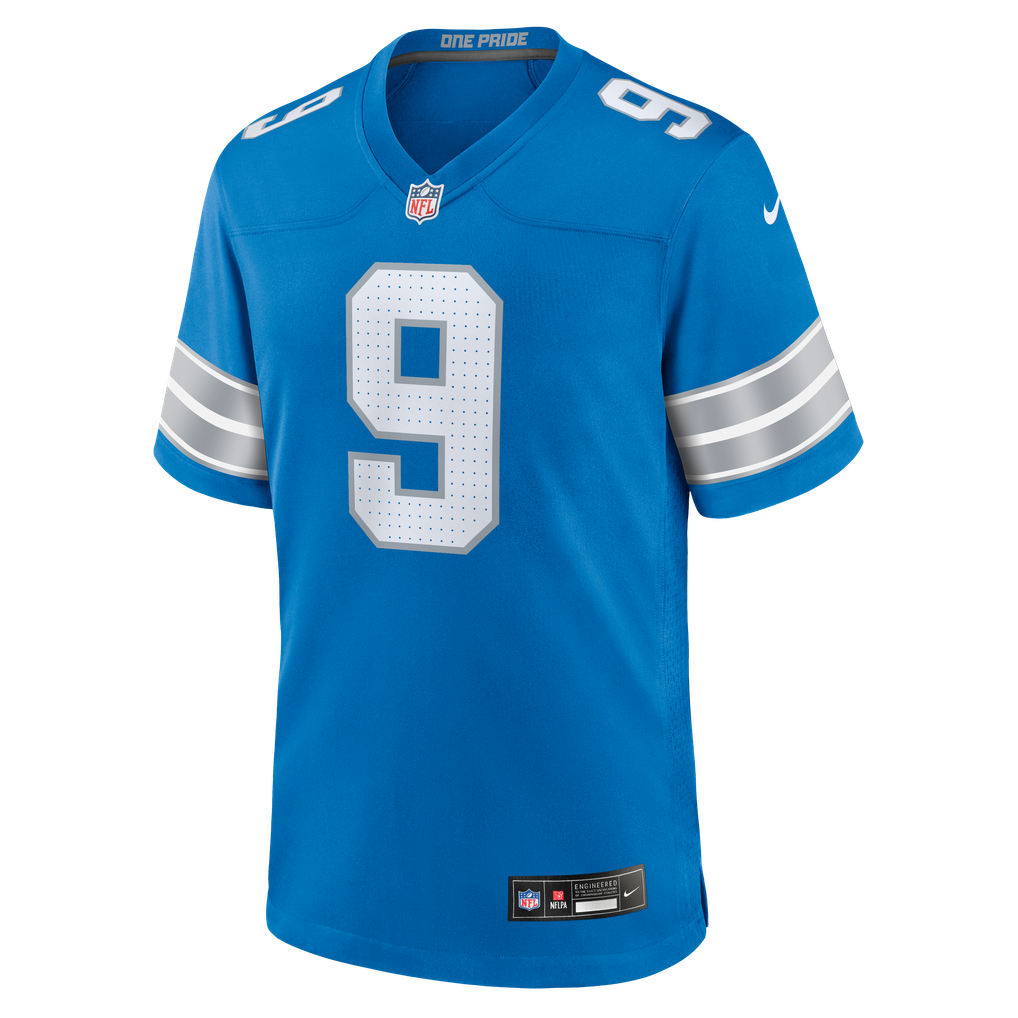 Men's Detroit Lions Lucky Jackson Nike Blue Team Game Jersey - Image 5
