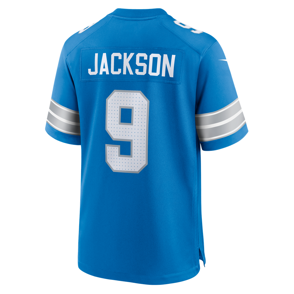 Men's Detroit Lions Lucky Jackson Nike Blue Team Game Jersey - Image 6