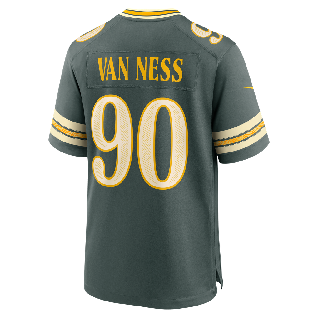 Men's Green Bay Packers Lukas Van Ness Nike Green 2026 Rivalries Collection Game Jersey - Image 4