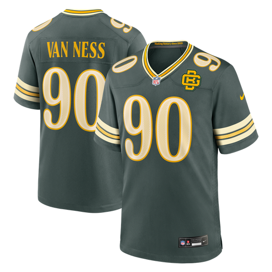 Men's Green Bay Packers Lukas Van Ness Nike Green 2026 Rivalries Collection Game Jersey - Image 1