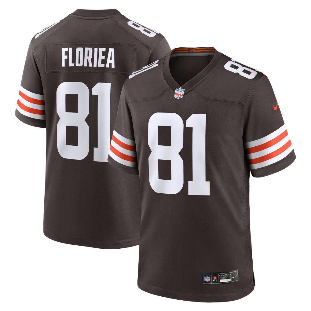 Men's Cleveland Browns Luke Floriea Nike Brown Team Game Jersey - Image 2