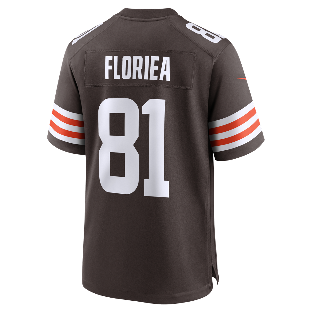 Men's Cleveland Browns Luke Floriea Nike Brown Team Game Jersey - Image 4
