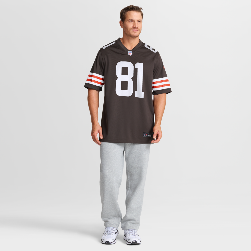 Men's Cleveland Browns Luke Floriea Nike Brown Team Game Jersey - Image 7