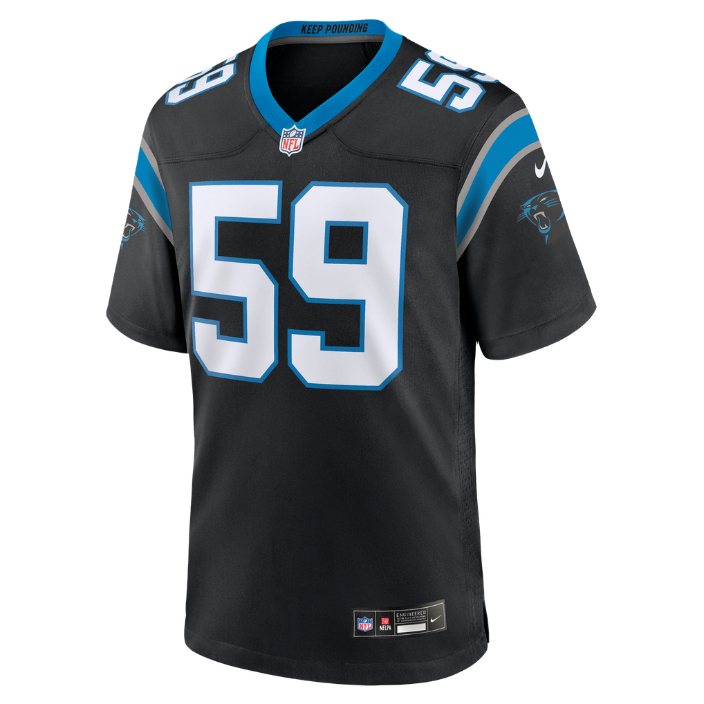 Men's Carolina Panthers Luke Kuechly Nike Black Team Game Jersey - Image 3