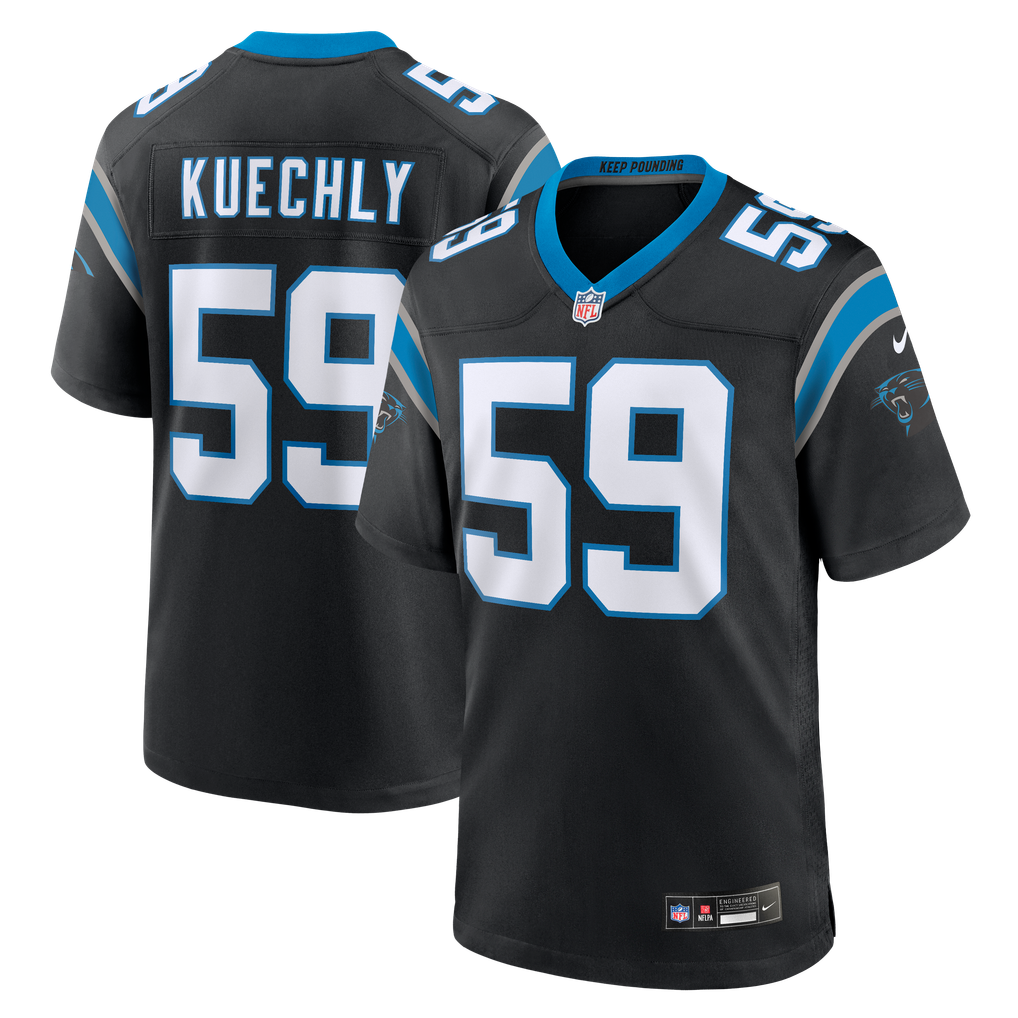 Men's Carolina Panthers Luke Kuechly Nike Black Team Game Jersey - Image 1