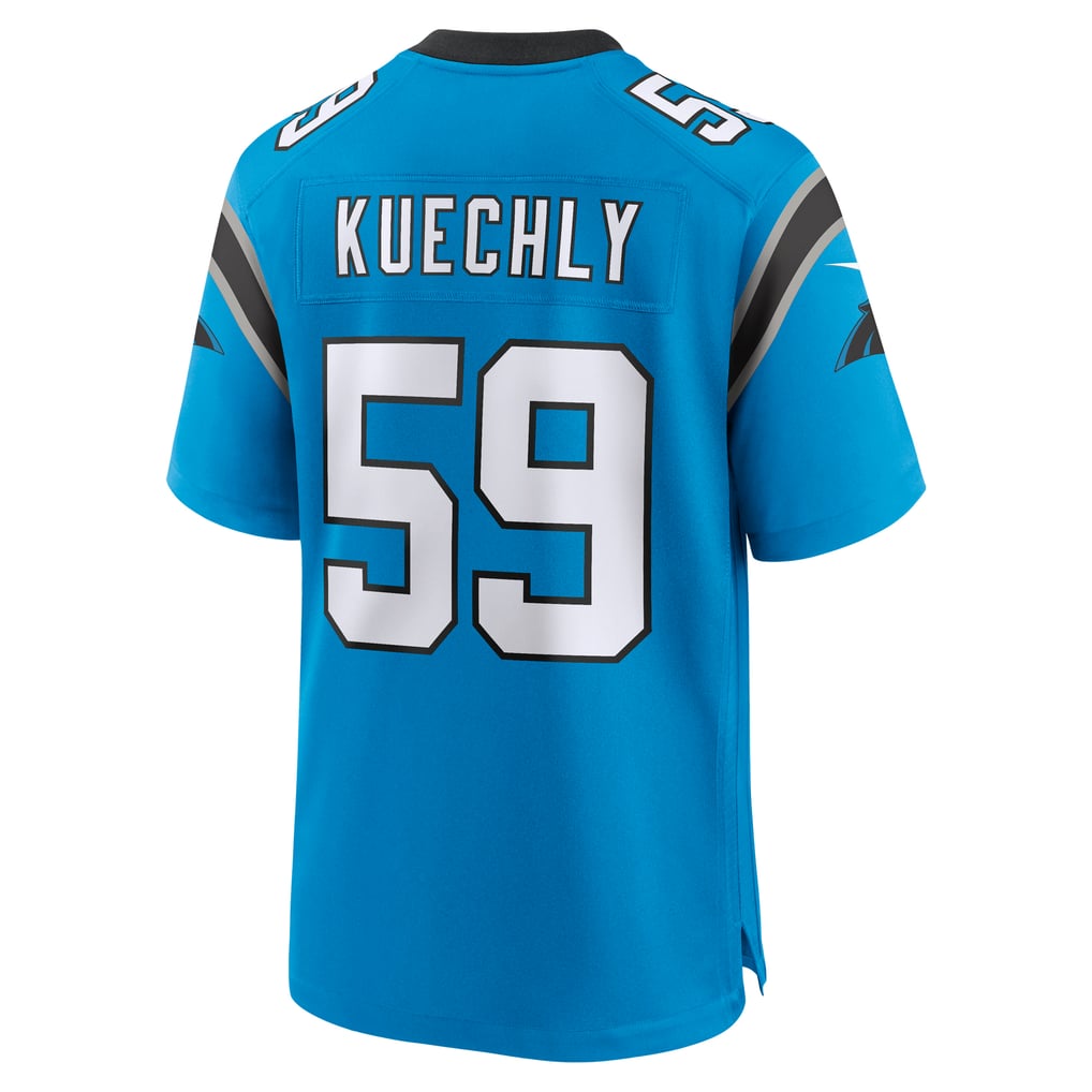 Men's Carolina Panthers Luke Kuechly Nike Blue Retired Player Alternate Game Jersey - Image 4