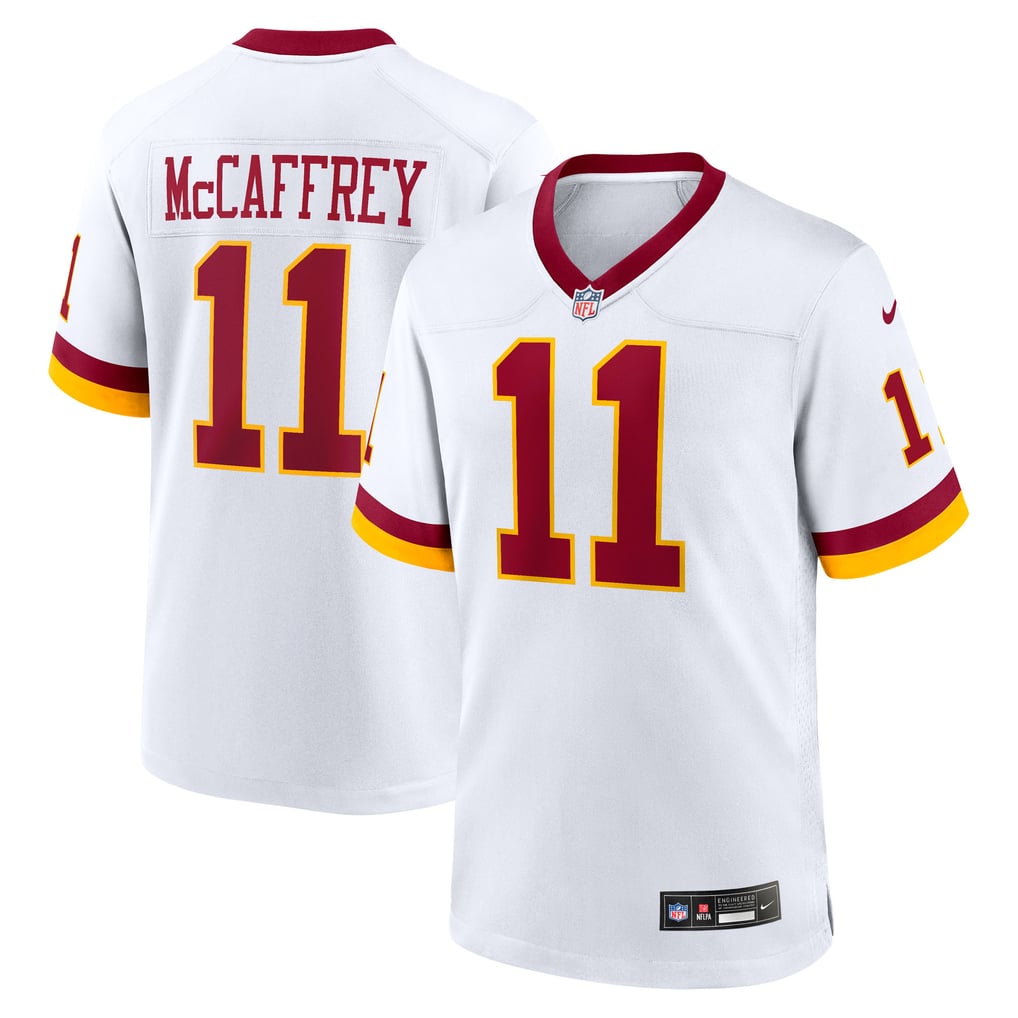 Men's Washington Commanders Luke McCaffrey Nike White Game Super Bowl Era Jersey - Image 2