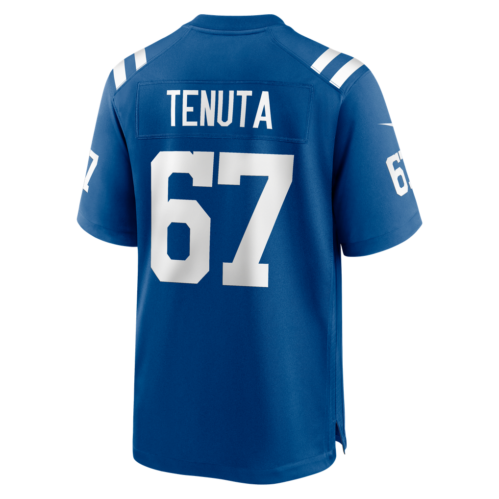 Men's Indianapolis Colts Luke Tenuta Nike  Royal Team Game Jersey - Image 4