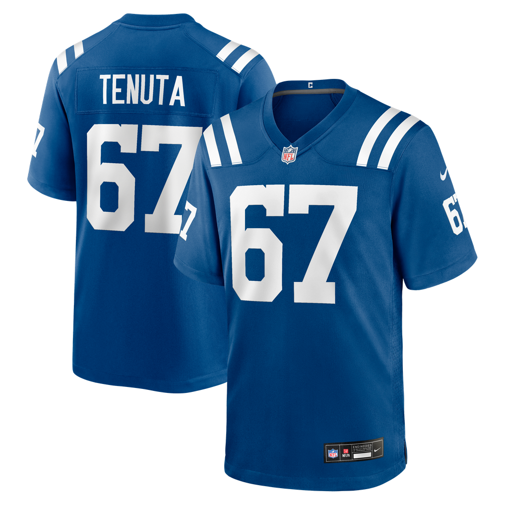 Men's Indianapolis Colts Luke Tenuta Nike  Royal Team Game Jersey - Image 1