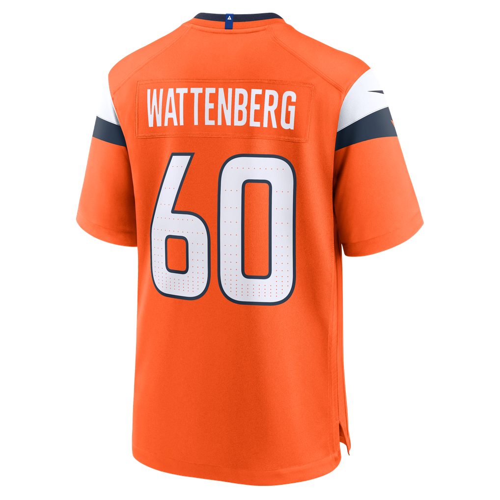 Men's Denver Broncos Luke Wattenberg Nike  Orange Team Game Jersey - Image 4