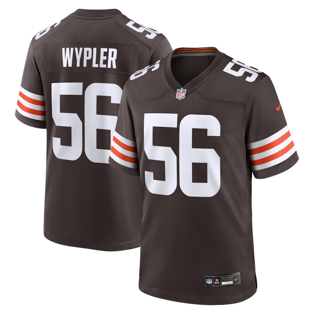 Men's Cleveland Browns Luke Wypler Nike Brown Team Game Jersey - Image 2
