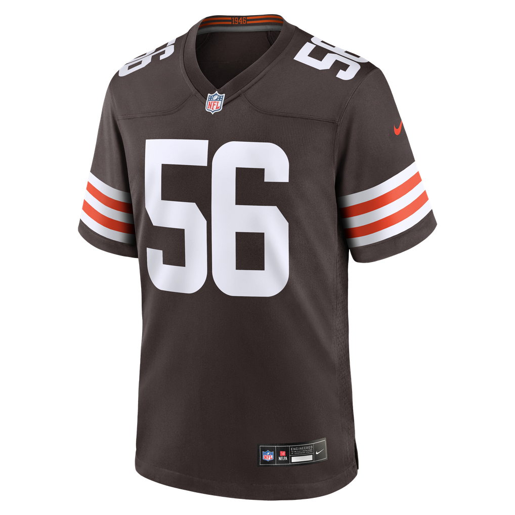 Men's Cleveland Browns Luke Wypler Nike Brown Team Game Jersey - Image 3