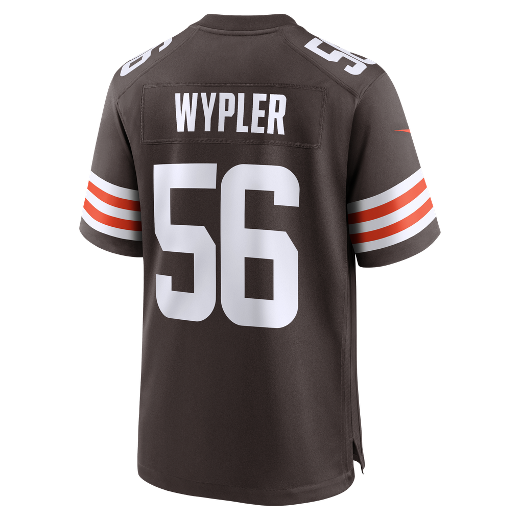 Men's Cleveland Browns Luke Wypler Nike Brown Team Game Jersey - Image 4
