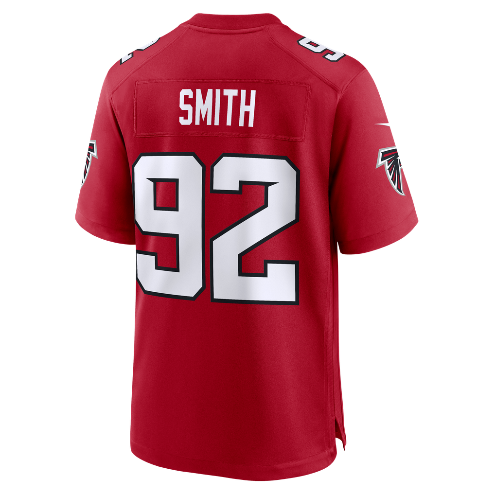 Men's Atlanta Falcons Maason Smith Nike Red Team Game Jersey