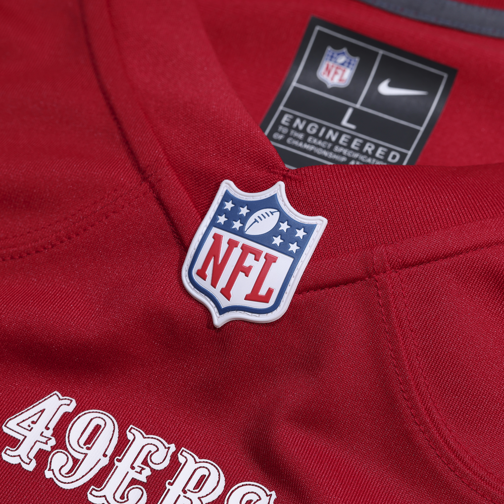 Men's San Francisco 49ers Mac Jones Nike  Scarlet Team Game Jersey - Image 5