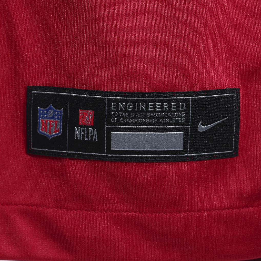 Men's San Francisco 49ers Mac Jones Nike  Scarlet Team Game Jersey - Image 7
