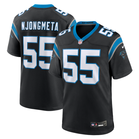 Men's Carolina Panthers Maema Njongmeta Nike Black Team Game Jersey - Image 1