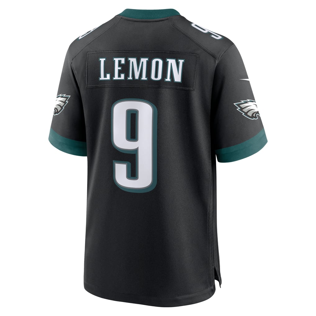Men's Philadelphia Eagles Makai Lemon Nike Black Alternate Game Jersey - Image 4