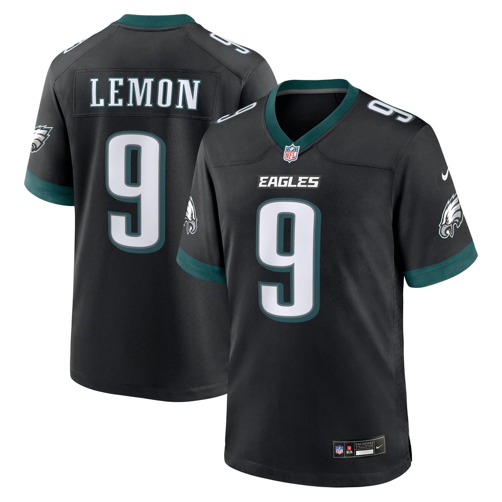 Men's Philadelphia Eagles Makai Lemon Nike Black Alternate Game Jersey - Image 1