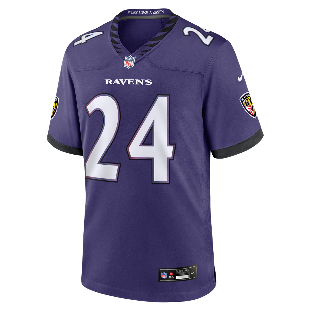Men's Baltimore Ravens Malaki Starks Nike Purple Team Game Jersey