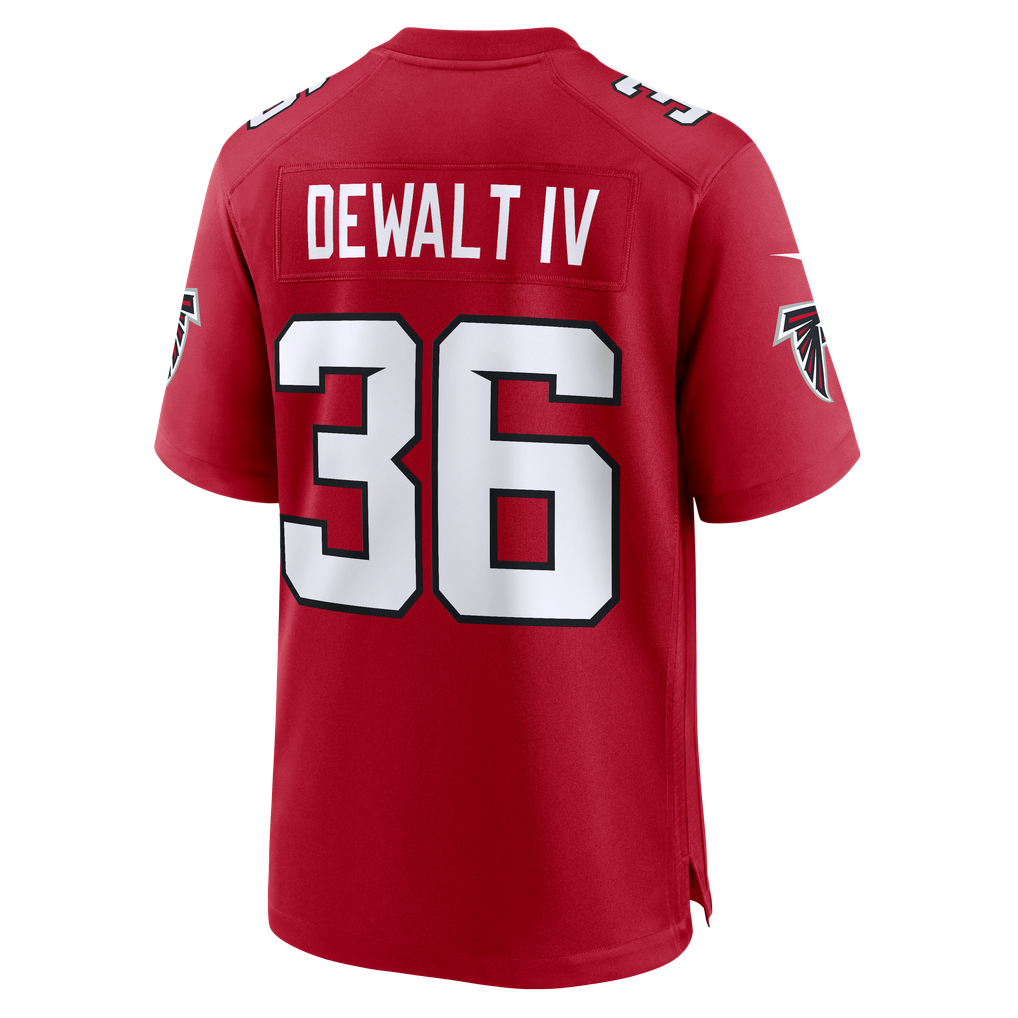 Men's Atlanta Falcons Malcolm DeWalt IV Nike Red Team Game Jersey