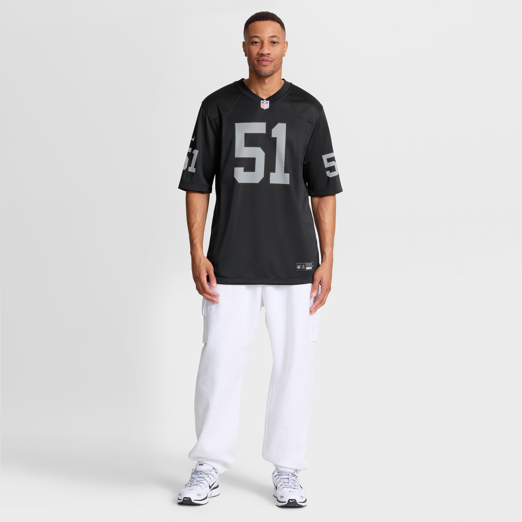 Men's Las Vegas Raiders Malcolm Koonce Nike Black Game Jersey - Image 8