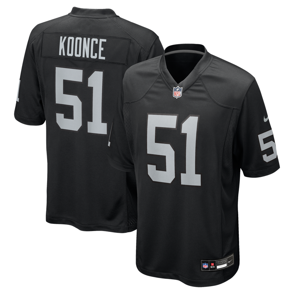 Men's Las Vegas Raiders Malcolm Koonce Nike Black Game Jersey - Image 2