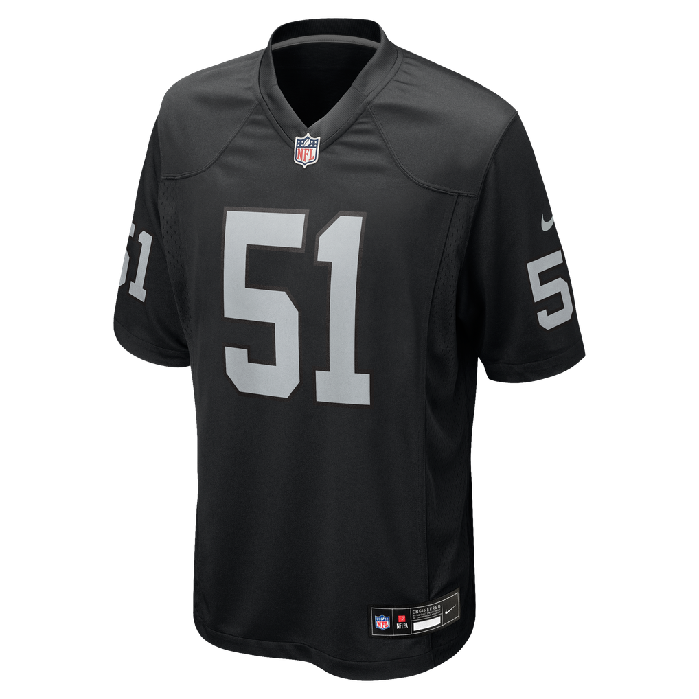 Men's Las Vegas Raiders Malcolm Koonce Nike Black Game Jersey - Image 3