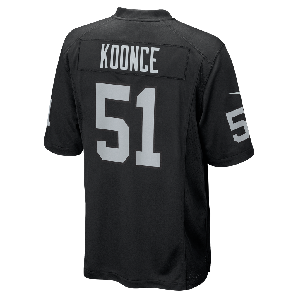 Men's Las Vegas Raiders Malcolm Koonce Nike Black Game Jersey - Image 4