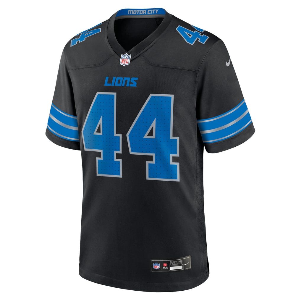 Men's Detroit Lions Malcolm Rodriguez Nike Black 2nd Alternate Game Jersey - Image 3