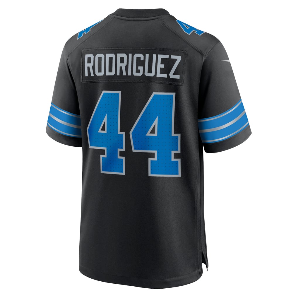 Men's Detroit Lions Malcolm Rodriguez Nike Black 2nd Alternate Game Jersey - Image 4